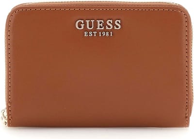 GUESS Portemonnee Laurel Zip Around Wallet Cognac Bruine