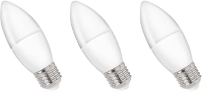Spectrum LED Kaarslamp E27 8W - 230V - 730 Lumen - 4000K Neutraal Wit - Natuurlijk Licht - Energiezuinig - 3 stuks