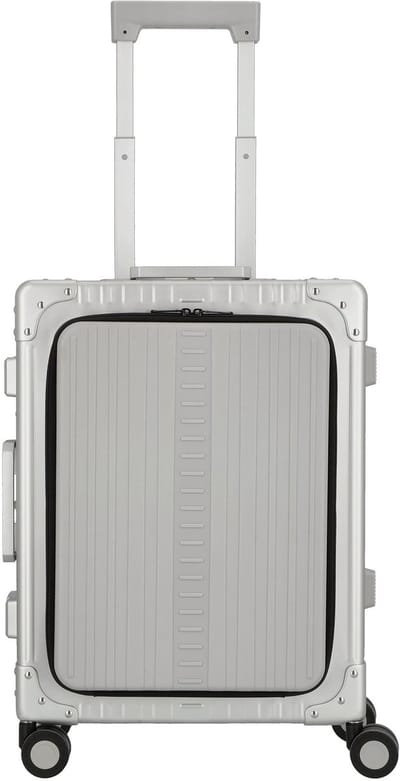 Aleon Binnenlandse handbagage: Cabinewagen van aluminium met 4 wielen, 53 cm, laptopvak - Harde bagage - TSA slot - platinum