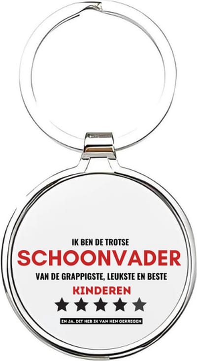 Akyol - ik ben een trotse schoonvader van de grappigste, leukste en beste kinderen ooit Sleutelhanger - Schoonvader - de leukste schoonvader - schoonvader sleutelhanger - papa sleutelhanger - sleutelhanger papa - familie sleutelhanger - 4 x 7,5 CM