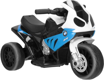 Springos Elektrische BMW S 1000 RR Motorfiets - Elektrische Driewieler - 6 V Accu - Aangedreven - Kunststof - Metaal - Zwart