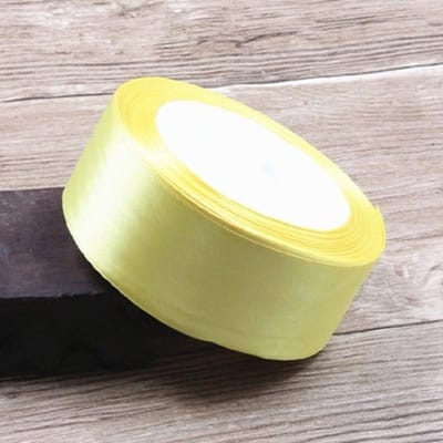 1 Rol 40mm Kleurrijk Lint Decoratief Taart Cadeau Verpakking Lint Materiaal DIY Strik Knutselen Bruiloft Feest Scrapbooking Verpakking Benodigdheden lichtgele kleur