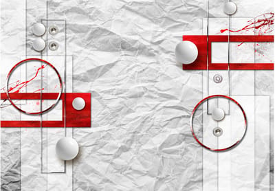 Fotobehangkoning - Behang - Vliesbehang - Fotobehang - Paper Abstraction - Papier - Abstract - Kunst - 300 x 210 cm