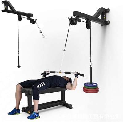 Krachtstation Kabel - Trainingskabel Katrol - Kracht Training - Wandmontage Systeem - 181 kg Gewicht - Zwart