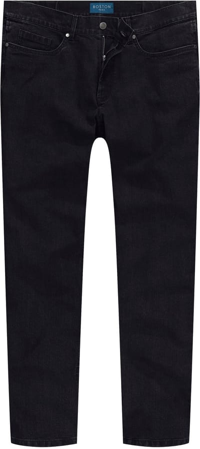 Boston Park - Heren - Jeans traveller-band 5-pocket regular fit - Zwart - Maat 54