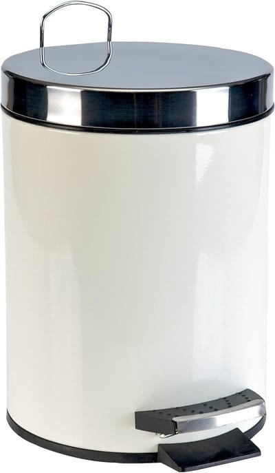 Cosmetica emmer - Afvalbak pedaal - Hygiënisch werken - Geurremmend inzetstuk - 5 Liter - Ivoorlook