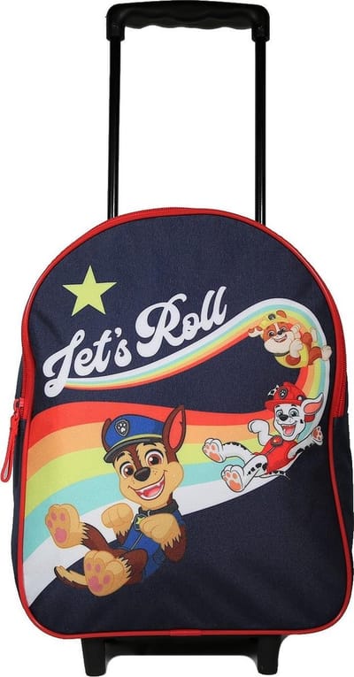PAW PATROL Chase Marshall Regenboog Rugzak Trolley School Logeren Vakantie 2-5 Jaar