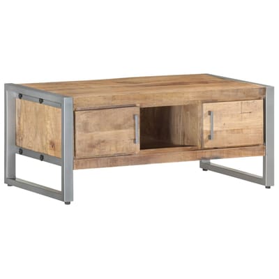 vidaXL - Salontafel - 95x50x40 - cm - ruw - mangohout