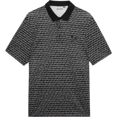 Lyle & Scott Golfpoloshirt met patroon voor heren (Jet Zwart)