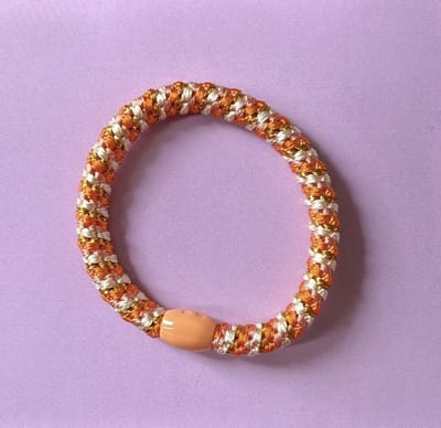 Yehwang-Haar-Elastiekje-Haaraccessoire-Oranje-Glitter