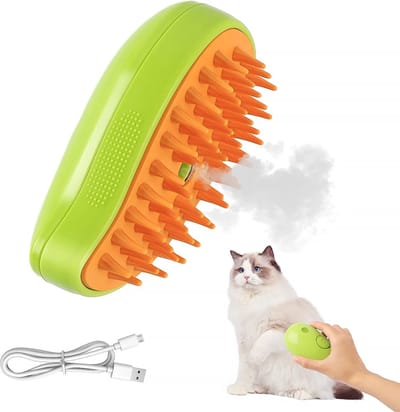 Lexium Zachte stoomborstel voor Katten en Honden - Haarverwijderaar - Kattenborstel op stoom - Hondenborstel op stoom