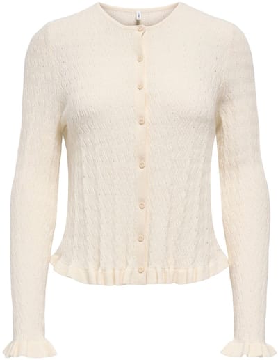 ONLY - ONLIBI LS O-NECK FRILL CARDI EX KNT - Meisjes - Cardigans