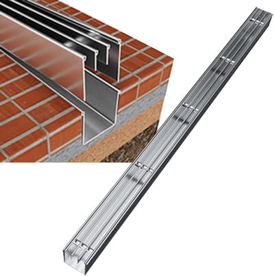 Terras Afvoergoot - Vloergoot Roestvrijstaal - Water Afvoeren Buiten - Zware Kwaliteit Staal - 1 Meter Lengte - Zilver