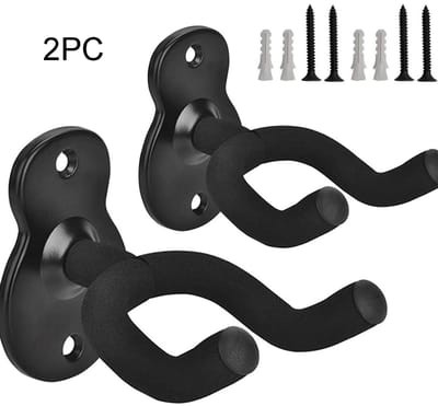 2 Stuks gitaarstandaard - gitaar - guitar hanger - Gitaar muurbevestiging - Muurbeugel - Gitaar Wandbeugel – Muurbeugel - Zwart