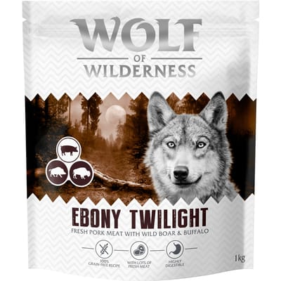 Wolf of Wilderness "Ebony Twilight" Wild zwijn & Buffel - graanvrij - 12 kg: Nieuw Recept