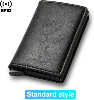 Rfid Creditcardhouder Mannen Portemonnee Bankkaarthouder Kleine Lederen Slanke Mini Portemonnee