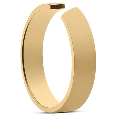 5 mm Gepolijste, verstelbare ring van 14K-vergulde 925 sterling zilver