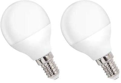 Spectrum LED Kogellamp E14 4W - 230V - 320 Lumen - 3000K Warm wit - Gezellig licht - Energiezuinig - 2 stuks