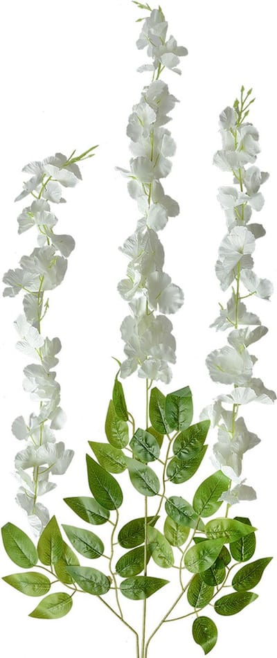 Clayre & Eef Kunstbloemen Set van 12 110 cm Wit Kunststof