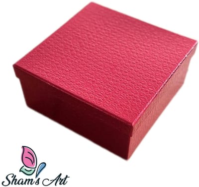 Luxe Doos met deksel - S: 19x19x8cm - Vierkant - Rood - Cadeaudoos - Geschenkdoos