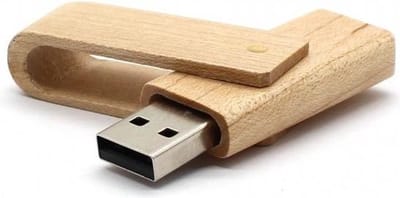 Uitklap hout usb stick 128GB 3.0 - houten usb stick
