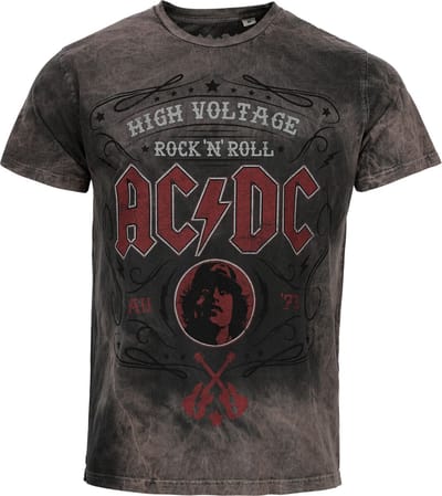 AC/DC T-shirt - Pinstripe - S tot 4XL - voor Mannen - grijs
