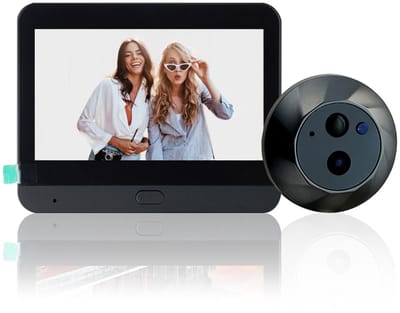 Dailygoody - Draadloos Videodeurbelsysteem - 1080P Camera - Digitale Deurkijker - 4,3 Inch - Bewegingsdetectie - 2-weg Audio - Geschikt voor Smartphone