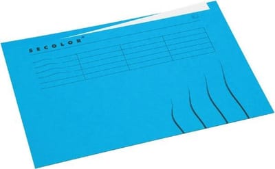 25 x Vouwmap Jalema Secolor A4 ongelijk blauw