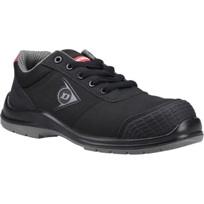 Dunlop First One Adv-Evo Lage Nubuck Veiligheidsschoenen voor Mannen Zwart/Rood