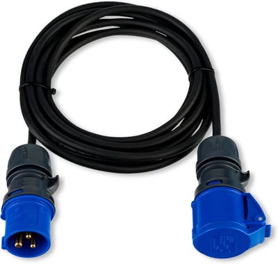 Verlengkabel IP44 voor Caravan 5m - 3680W Zwart