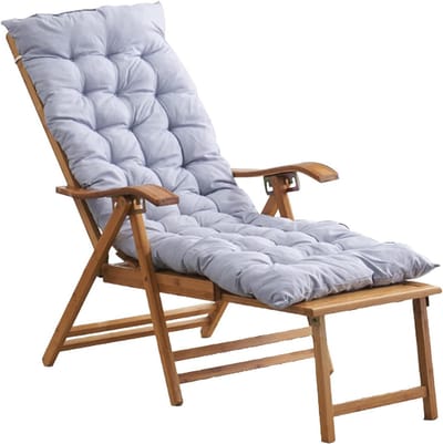 Opvouwbare ligstoel - Tuinstoel relaxfauteuil - Buiten ontspannen - 5-voudig verstelbaar - 250 kg draagvermogen - Grijs kussen
