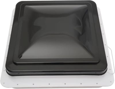 Dakluik Camper - Ventilatieraam Dakraam - Ventilatie Verbeteren - Met Hor - 42 x 42 cm - Zwart Wit