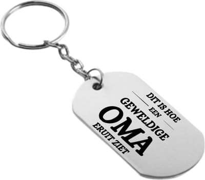 Akyol - dit is hoe een geweldige oma eruit ziet sleutelhanger - Oma - familie - cadeau - 54 x 29mm