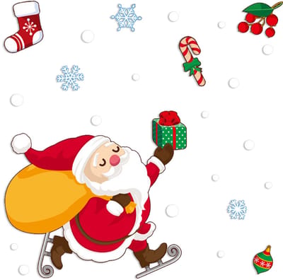 BTH - Raamstickers - Stickers - Kerst - Kerst Stickers - Kerstversiering - Stickervel - Kerstdecoratie Voor Binnen - 1st
