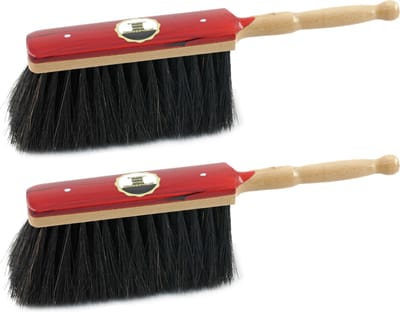 Sorex Stoffer - 2x stuks - Rood Gelakt - Zacht Paardenhaar - Handveger