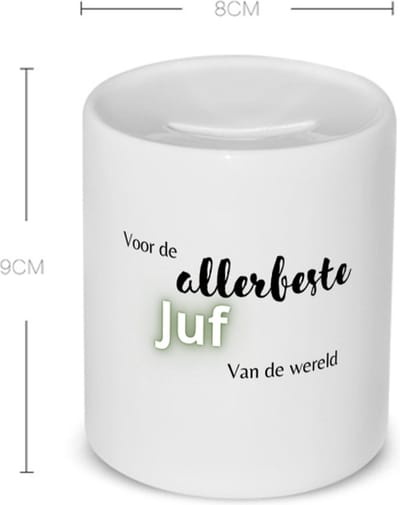 Akyol - voor de allerbeste juf van de wereld Spaarpot - Juf - de beste juf - juf - verjaardagscadeau - verjaardag - cadeau - afscheidscadeau - geschenk - leuke cadeau - kado - gift - juffendag - 350 ML inhoud