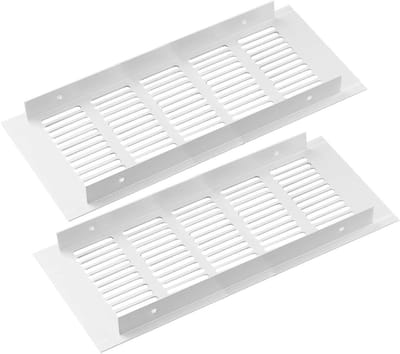 Ventilatierooster - Afvoerluchtrooster Rasters - Luchtcirculatie Creëren - Aluminium Legering - 100 x 225 mm - Wit