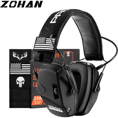 Zohan Gehoorbescherming Elektronische Gehoorbescherming Sparta Actieve Protector Voor Schieten Oorbeschermers Nrr 23dB Ruisonderdrukking Green