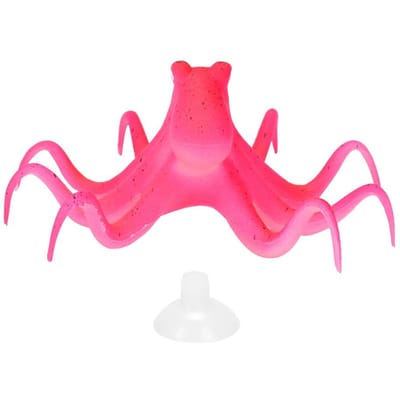 Siliconen Kunstmatige Fluorescerende Simulatie Octopus Aquarium Vissenkom Decoratie(Rood) rood