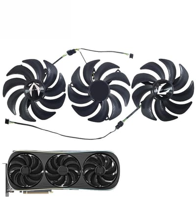 Grafische Kaart Ventilator - PC Koeler - Component Vervanging - 4 Pin Connector - 3 Stuks Set - Zwart