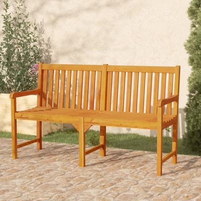 Tuinbank Massief Hout - Buitenbank Terrasbank - Genieten van de buitenlucht - Weerbestendig Duurzaam - 150 cm - Houtkleur