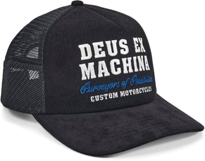 DEUS Gumshoe Cord Trucker cap - Black