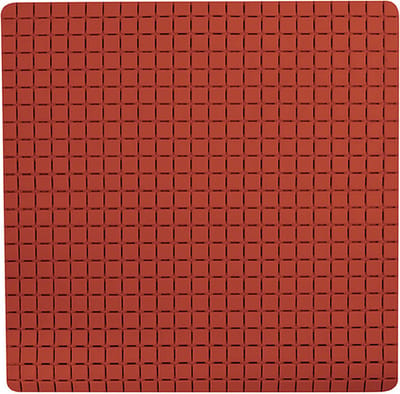 MSV Quadro Antislip Douchemat - Badmat Antislip voor Douche en Badkamer - Veiligheidsmat van SBS Rubber - Terracotta - 54 x 54 cm