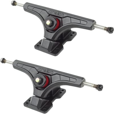Longboard Trucks - Skateboard Onderdelen - Freeride Carven - Chemisch Gebonden Assen - 165mm 50 Graden - Zwart