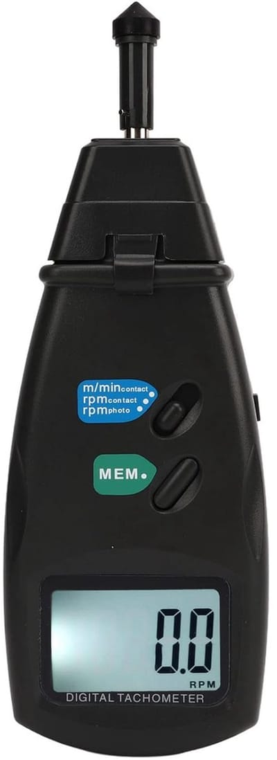 Digitale Toerenteller - RPM Meter - Motoren Meten - Dubbele Meetmodi - 0-99999 RPM - Zwart