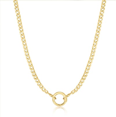 Ania Haie AH N052-02G Pop Charms Dames Ketting - Collier - Sieraad - Schakelketting - Zilver - Goudkleurig - 925 Zilver - Gourmet - 10 mm breed