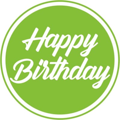 Bierviltjes/onderzetters Happy Birthday - 10x stuks - groen - D10 cm - Verjaardag versiering