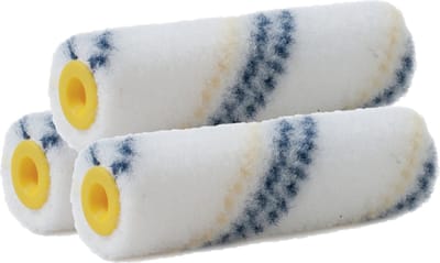 Set van 3x stuks sorex muur vacht anti-spat verfroller - nylon - pluisvrij - 10 x 3 cm - verfspullen - schilderen