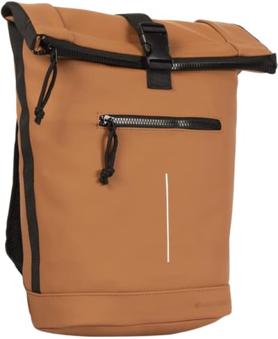 New Rebels Mart New York Cognac 21L Rugtas Rolltop Waterafstotend Laptop 15.6
