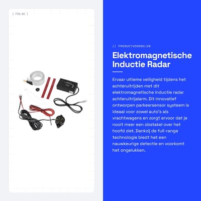 Dailygoods - Elektromagnetische Inductie Radar Achteruitrijalarm - Parkeersensor - Volledig bereik - Geschikt voor Auto en Truck - Veiligheid - Betrou...
